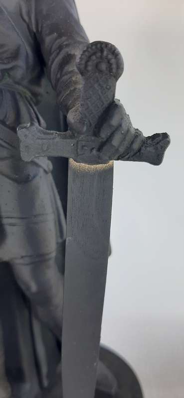 LARGE 45CM PEWTER STATUE OF CHARLEMAGNE (CHARLES THE GREAT) - KING OF THE FRANKS