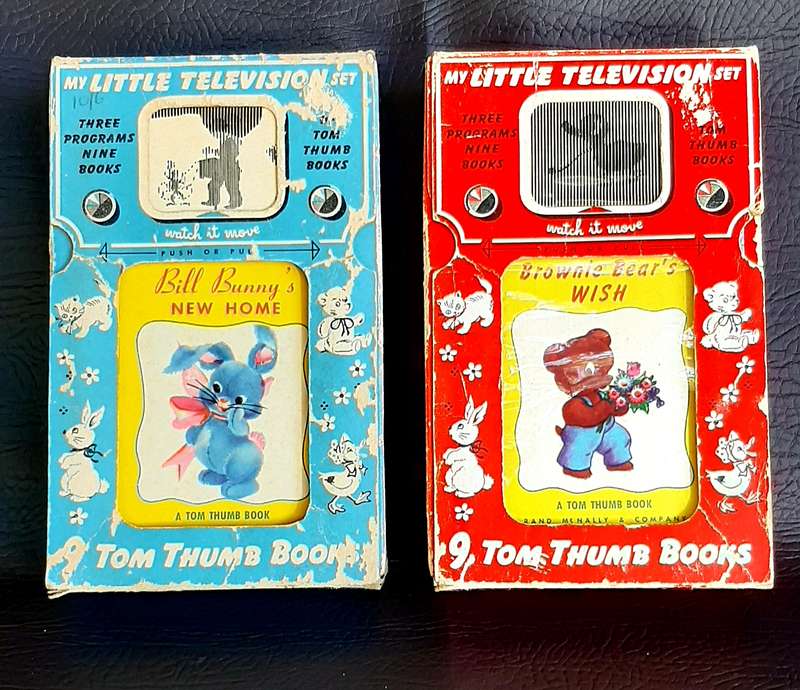VINTAGE AND RARE TOM THUMB BOOKS FROM "MY LITTLE TELEVISION SET"