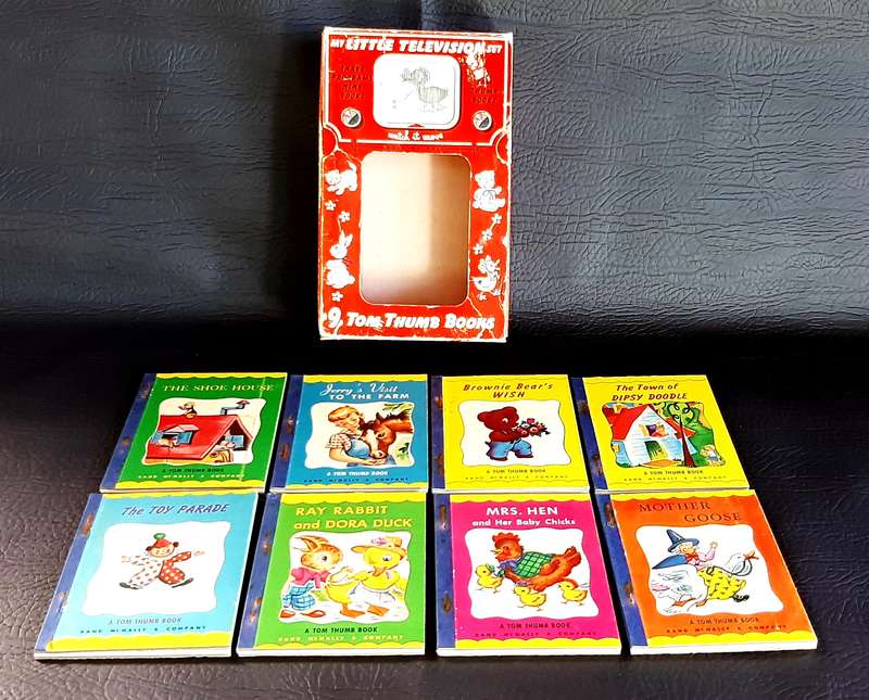 VINTAGE AND RARE TOM THUMB BOOKS FROM "MY LITTLE TELEVISION SET"