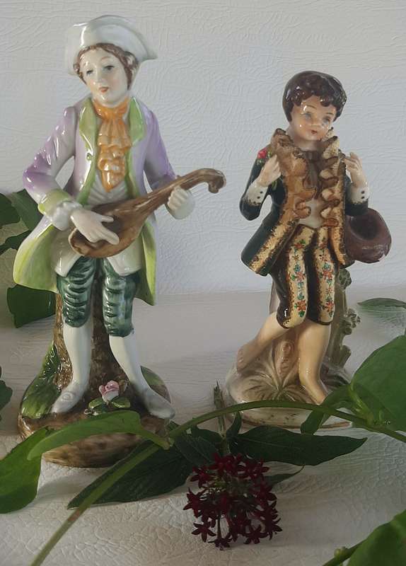 TWO CERAMIC VICTORIAN FIGURINES
