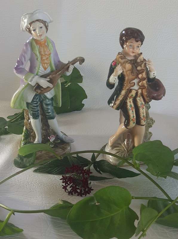 TWO CERAMIC VICTORIAN FIGURINES