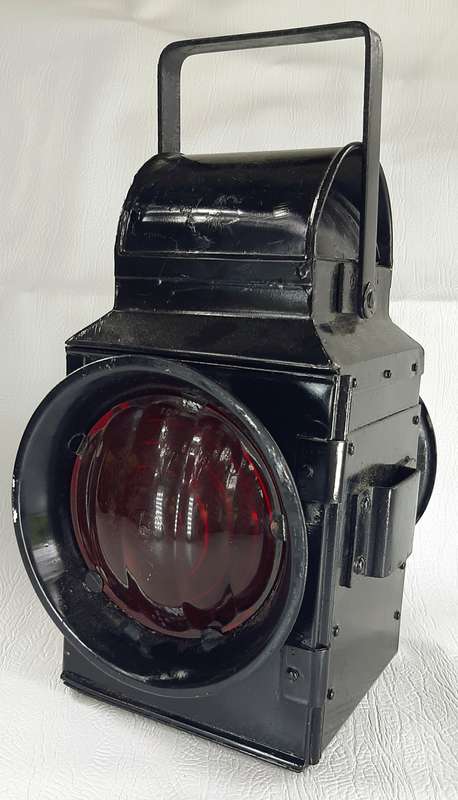 RARE & LARGE SOUTH AFRICAN RAILWAYS OIL SIGNAL LAMP - EARLY TO MID-20TH CENTURY