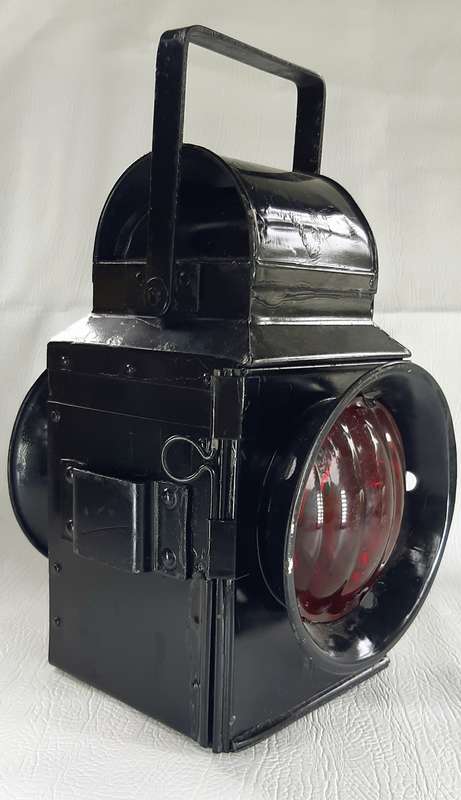 RARE & LARGE SOUTH AFRICAN RAILWAYS OIL SIGNAL LAMP - EARLY TO MID-20TH CENTURY