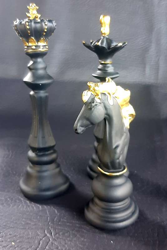 MAJESTIC NORDIC CHESS STATUE SET - A TRIBUTE TO STRATEGY & LEGACY