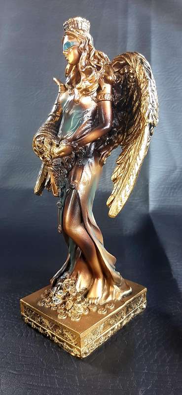 RARE & ELEGANT FORTUNA STATUE - ROMAN GODDESS OF LUCK & PROSPERITY