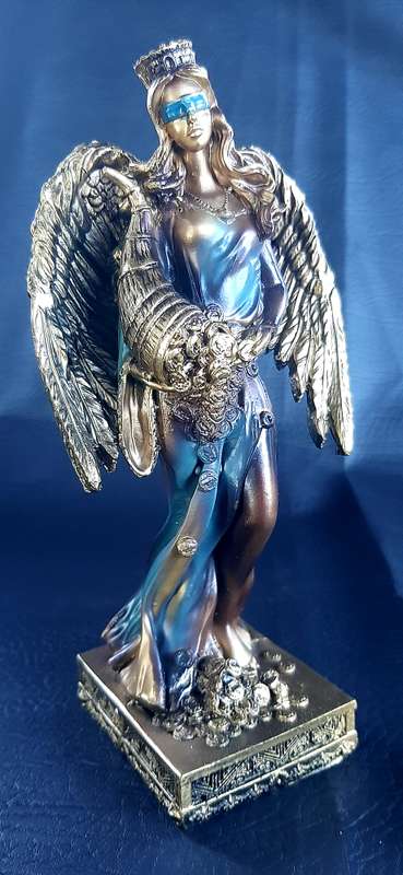 RARE & ELEGANT FORTUNA STATUE - ROMAN GODDESS OF LUCK & PROSPERITY