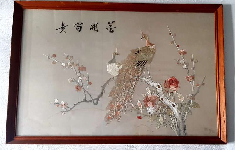 RARE ORIENTAL SILK WEAVE - A TAPESTRY OF PROSPERITY AND NATURE
