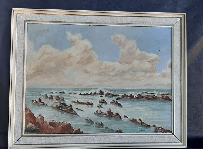 STUNNING ORIGINAL ERIC SIMPSON SEASCAPE PAINTING