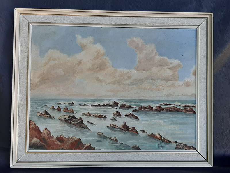 STUNNING ORIGINAL ERIC SIMPSON SEASCAPE PAINTING