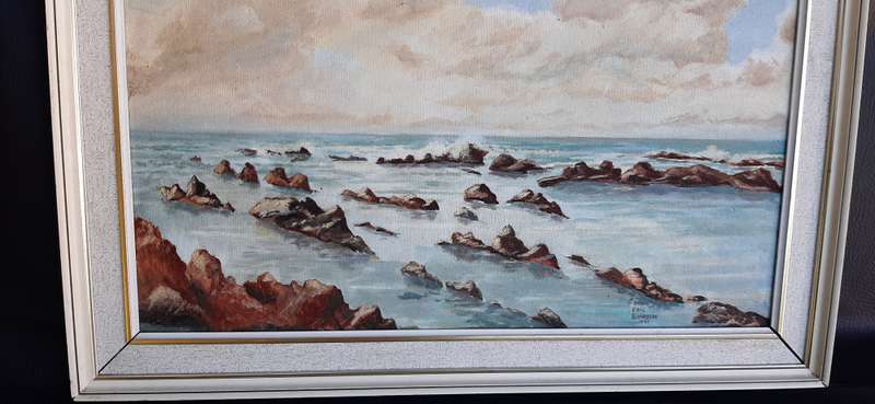 STUNNING ORIGINAL ERIC SIMPSON SEASCAPE PAINTING