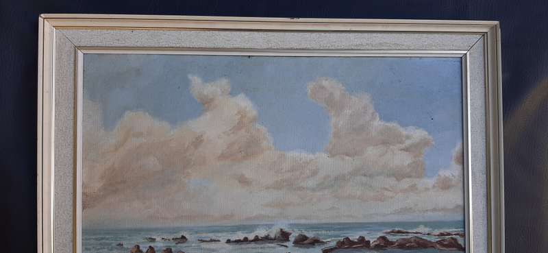 STUNNING ORIGINAL ERIC SIMPSON SEASCAPE PAINTING