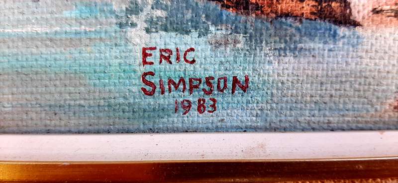 STUNNING ORIGINAL ERIC SIMPSON SEASCAPE PAINTING