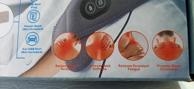 BRAND NEW NECK VIBRATION HEATING PAD - ULTIMATE RELAXATION & PAIN RELIEF!