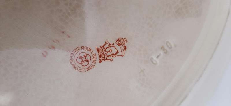 RARE ANTIQUE ROYAL DOULTON OVAL SERVING BOWL - PRE-WWII, JUNE 1930