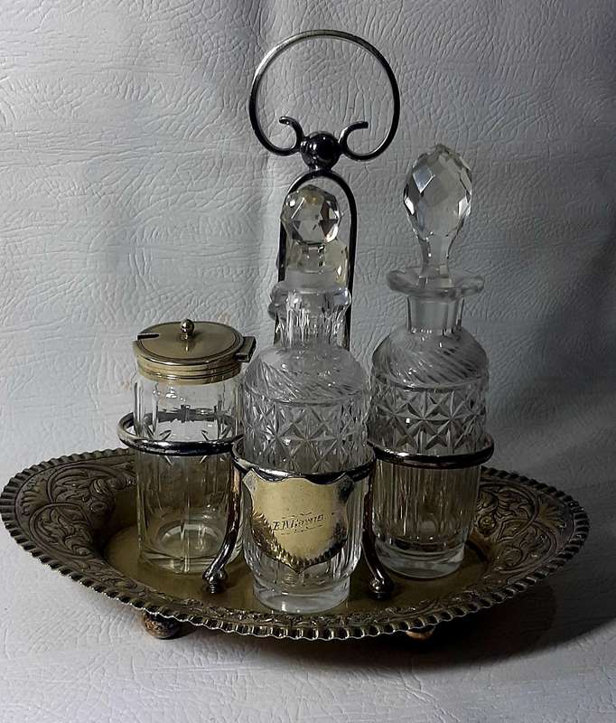 VINTAGE 1930'S THOMAS WHITE SILVER-PLATED CRUET SET - ELEGANT & FUNCTIONAL