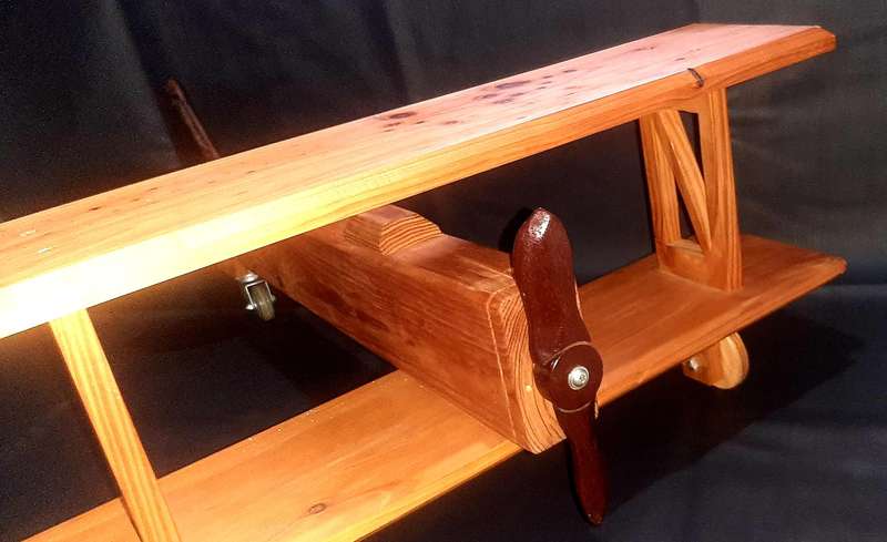 LARGE HANDMADE WOODEN AEROPLANE - STUNNING DISPLAY MODEL & RIDE-ON TOY