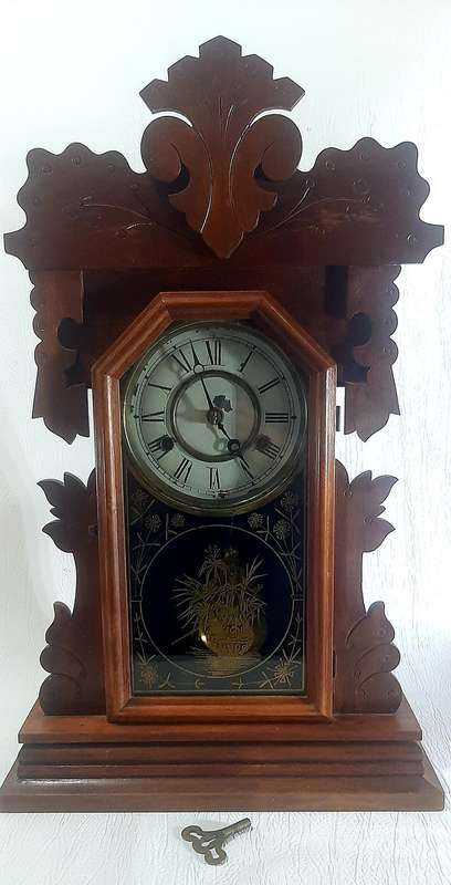 PRE-WWII NEW HAVEN 8 DAY SECRETARY STRIKING CLOCK - A PIECE OF HOROLOGICAL HISTORY