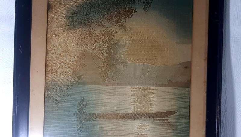 EASTERN SILK EMBROIDERED ELEGANCE - A RIVER'S TIMELESS JOURNEY