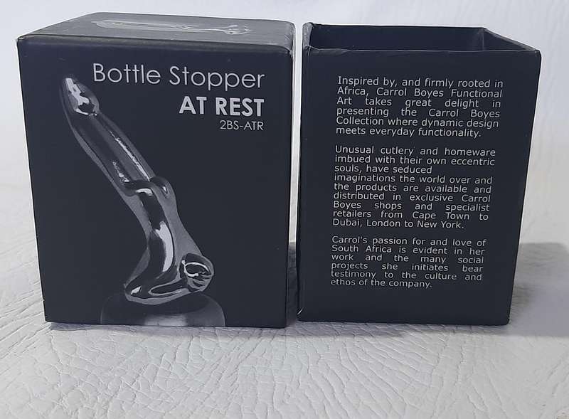 CARROL BOYES RECLINING FIGURE BOTTLE STOPPER - WITH ORIGINAL BOX