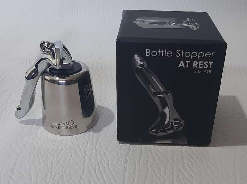 CARROL BOYES RECLINING FIGURE BOTTLE STOPPER - WITH ORIGINAL BOX