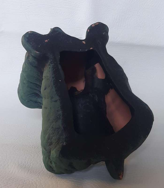 HANDCRAFTED HOLLOW CERAMIC SCULPTURE - MEDITATIVE FEMALE FORM (17cm x 20cm x 20cm)