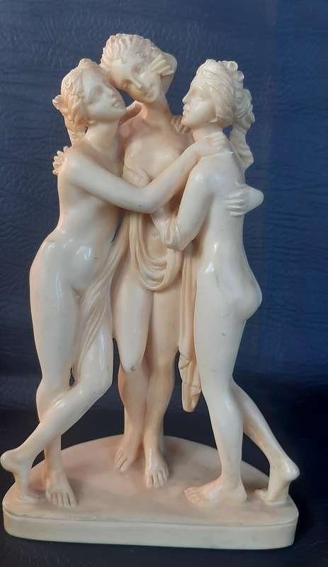SANTINI ITALIAN SCULPTURE  THE THREE GRACES IN ETERNAL EMBRACE