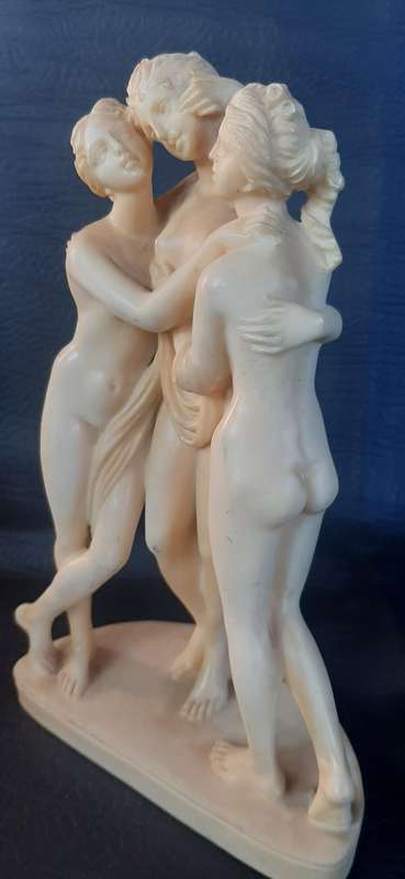 SANTINI ITALIAN SCULPTURE  THE THREE GRACES IN ETERNAL EMBRACE