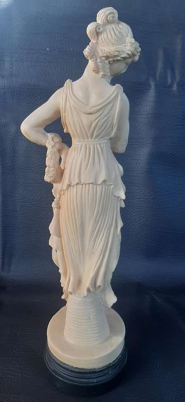 IVORINE LADY WITH GARLAND  CLASSICAL ELEGANCE IN EXCELLENT CONDITION