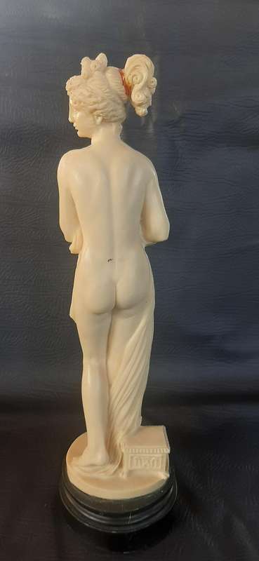 TALL IVORINE LADY WITH PONYTAIL  GRACEFUL FORM WITH SUBTLE RESTORATION