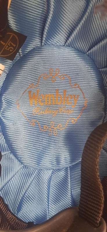 NAVY BLUE EQUESTRIAN RIDING HELMET  WEMBLEY ROLLING ROCK LINED, SIZE 57
