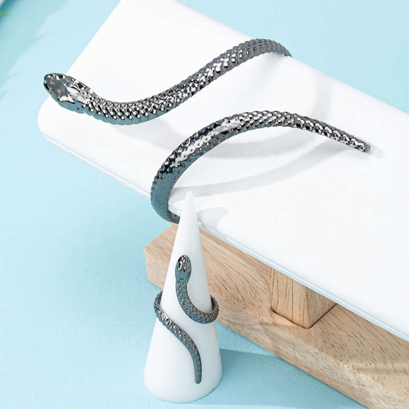 BOHEMIAN TWISTED SNAKE BRACELET & RING SET - ELEGANCE WITH A WILD EDGE
