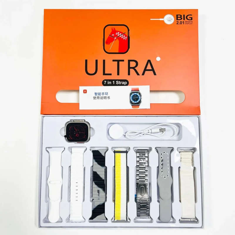 ULTRA 7 IN 1 STRAP SMARTWATCH WITH BIG 2.01 INFINITE DISPLAY