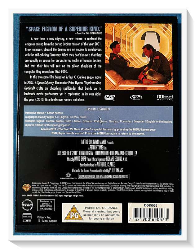 2010 The Year We Make Contact - Classic Sci-Fi - Special Features - DVD - Condition Excellent