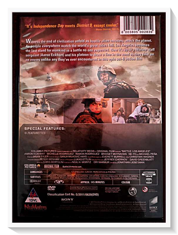 Battle: Los Angeles - DVD - Sci-Fi/Action - 2-13PG - Casing & Disc in Very Good Condition*