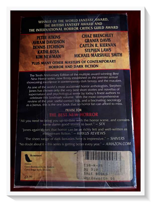 The Mammoth Book of Best New Horror 10 Edited by Stephen Jones Softcover - Condition: VG+ Wrapped