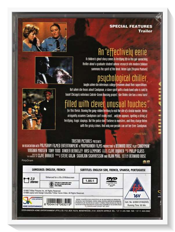 CANDYMAN (The Original) - Horror - Inspired by Clive Barker - 2-16 V - Condition: Excellent*****