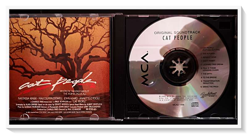 Cat People Motion Soundtrack Music by GIORGIO MORODER 1982 Disc and Cover in A+ Condition