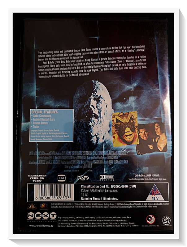 Clive Barkers Lord of Illusions - Classic Cult Film - Horror - Casing & Disc in Excellent Condition