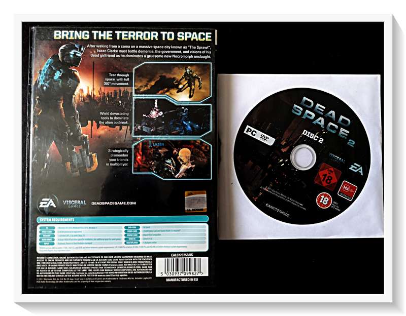 Dead Space 2 PC DVD ROM - 18V Disc and Casing in Very Good Condition