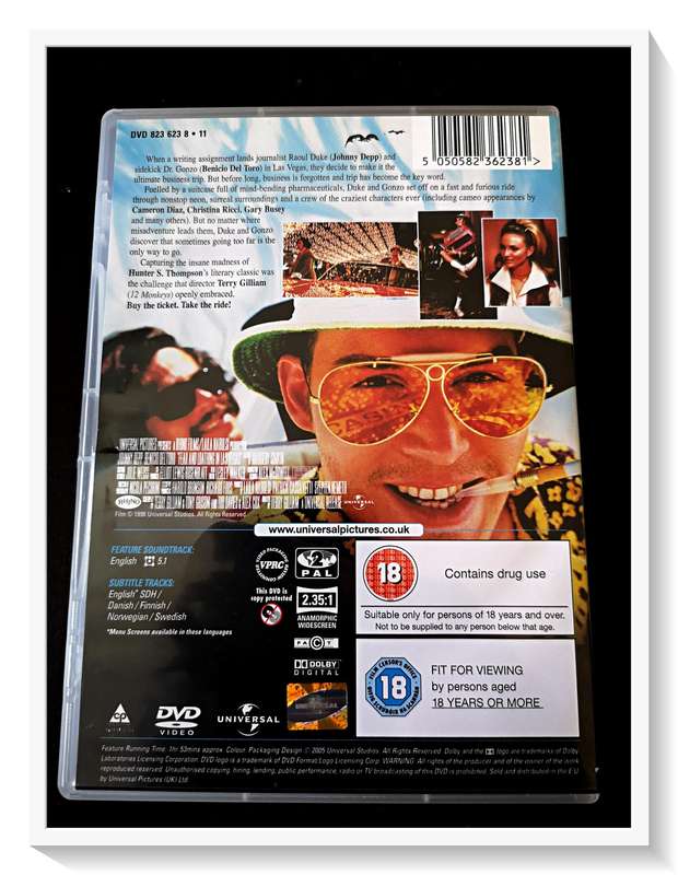 Fear and Loathing in Las Vegas - Johnny Depp - Cult Classic - Condition Excellent