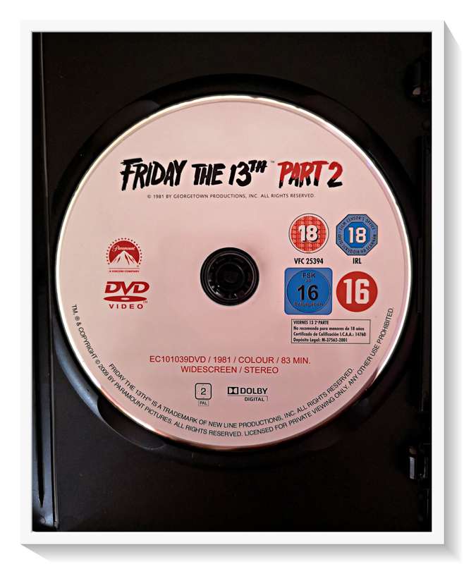Friday the 13th: Part II - Genre: Slasher Horror Classic - Disc & Casing in Excellent Condition*