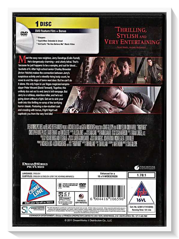 Fright Night I - Genre: Horror 2-16V (Colin Farrell) - Casing & Disc in Excellent Condition*