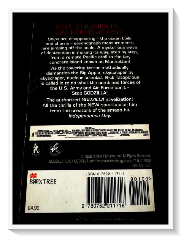 GODZILLA :Based on the Motion Picture by TriStar - Paperback - Rare Paperback - Condition: Good ***