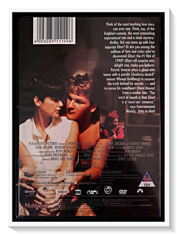 Ghost (1988) - Moore & Swayze - 80s Classic - 2-16NL - Disc & Casing in Excellent Cond*
