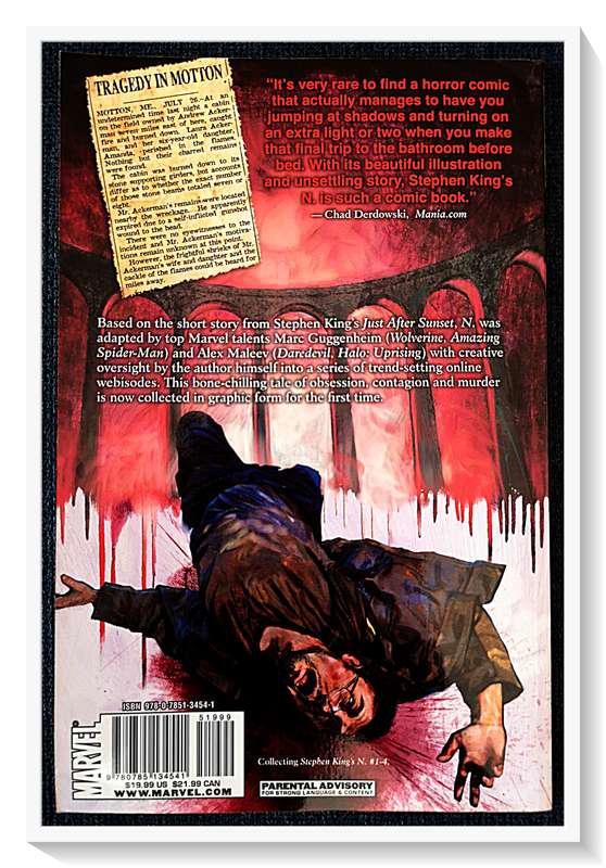 Stephen King - Graphic Novel of the Short Story Titled 'N' by Guggenheim & Maleev - Excellent Cond.