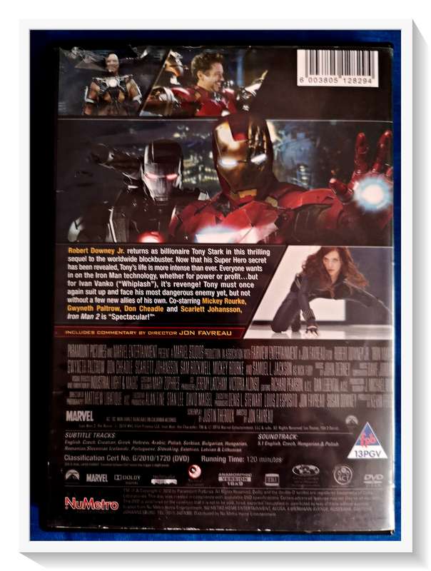 Movie: Iron Man 2 - MARVEL STUDIOUS - SciFi - PG - Disc & Casing in Excellent Condition***