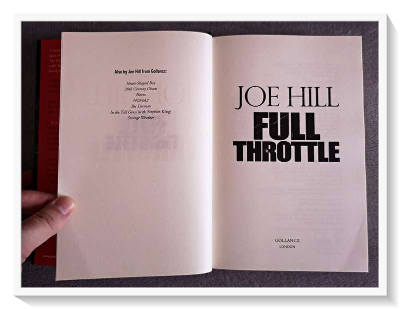Joe Hill and Stephen King Full Throttle - First Edition VICTOR GOLLANCZS Press Large Hardcover