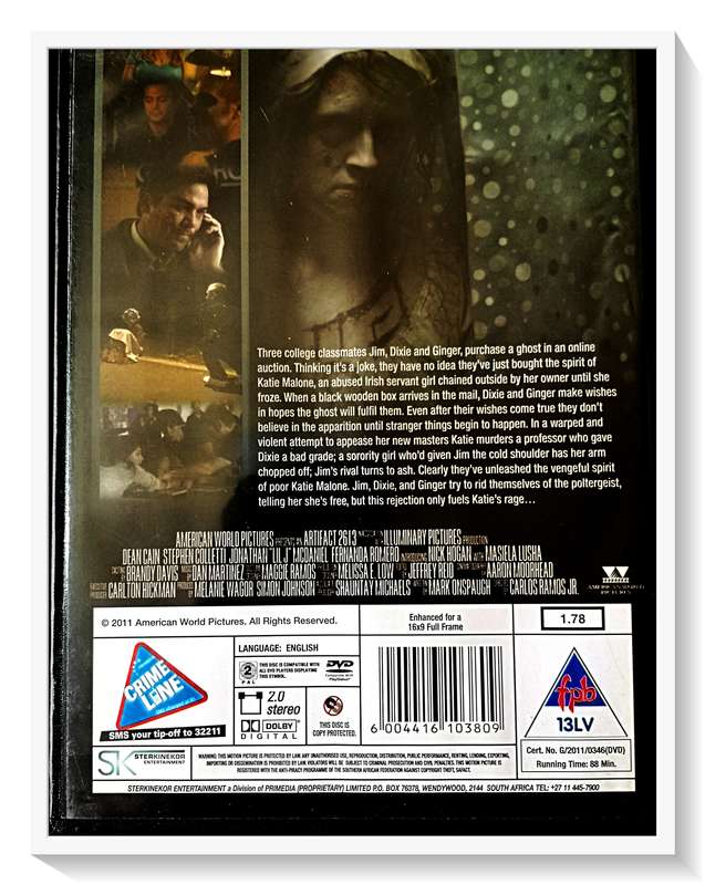 Kill Katie Malone - Horror DVD - Cover and Disc in Very Good Condition ***