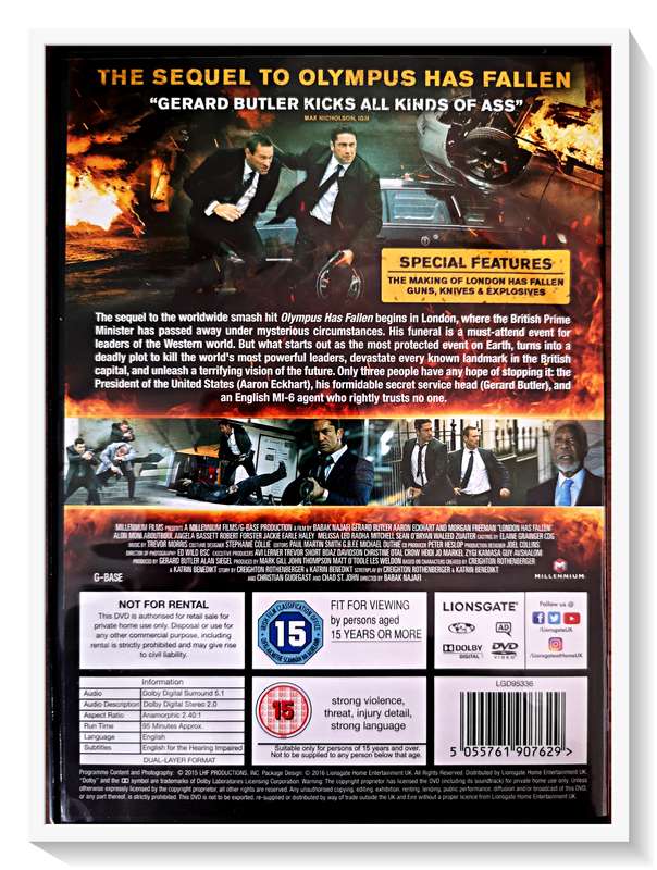 LONDON HAS FALLEN - Action Drama - DVD - 2-16VLP - Disc and Casing in LIKE NEW Condition *****