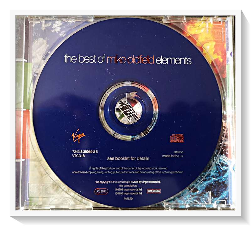 Mike Oldfield - ELEMENTS - The Best of Mike Oldfield - Disc and Cover in Very Good Condition